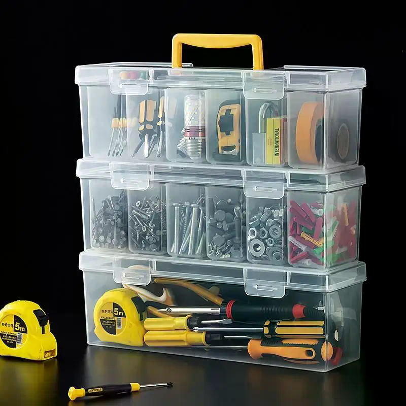 Electronics Repair Garage - 7 Piece Transparent Parts Storage Box