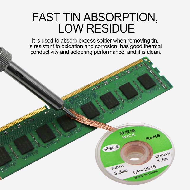 Desoldering Braid Copper Solde - Solder Wick Braid ulasan dan harga