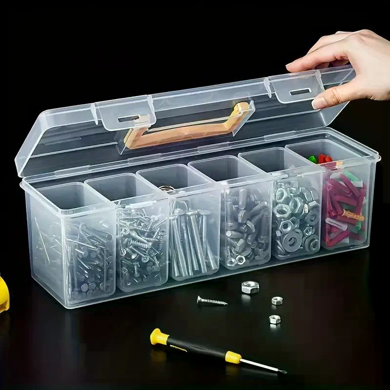 7 Piece Transparent Parts Stor - Electronics Repair Garage ulasan dan harga