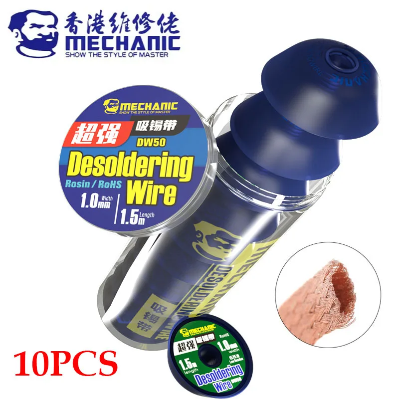 10pcs/lot MECHANIC DW50 Desold - Solder Wick Braid ulasan dan harga