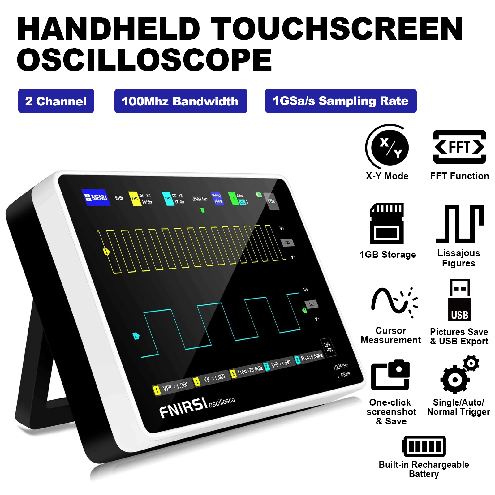 2CH 100MHz 1GSa s Tablet Oscil - Electronics Repair Engineer ulasan dan harga