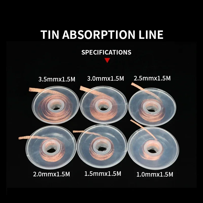 1/2/5/10Pcs 1.5M Width 1 1.5 2 - Solder Wick Braid ulasan dan harga