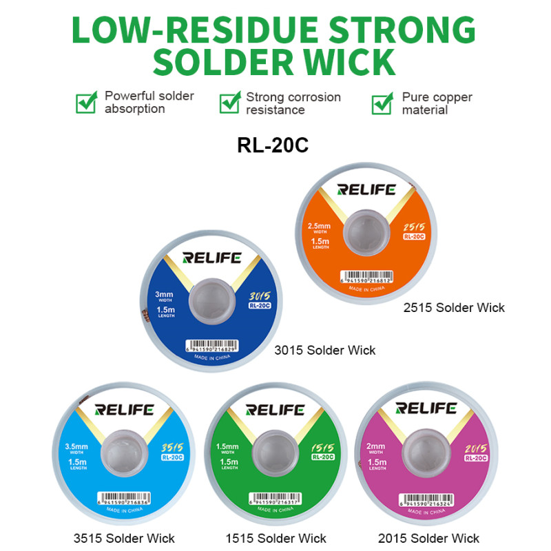 RELIFE RL-20C Soldering Wick f - Solder Wick Braid ulasan dan harga
