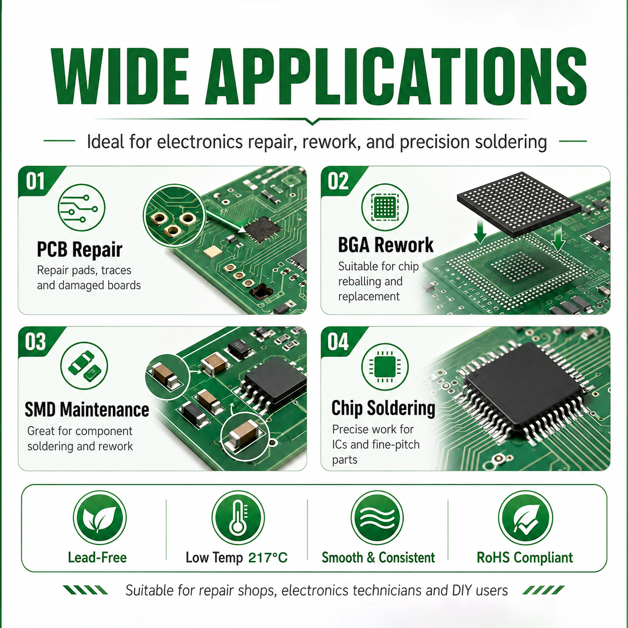 SAC305 Solder Paste Welding Ti - Electronics Repair Center ulasan dan harga