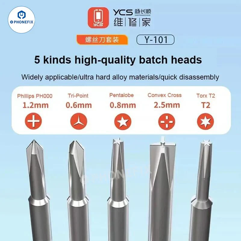 YCS Y-101 2D Screwdriver Set 5 - Electronics Repair Center ulasan dan harga